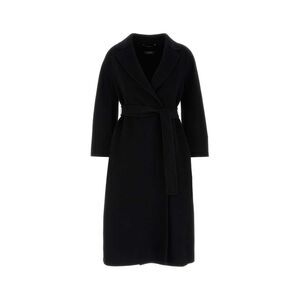 S Maxmara Women Black Wool Esturia Coat